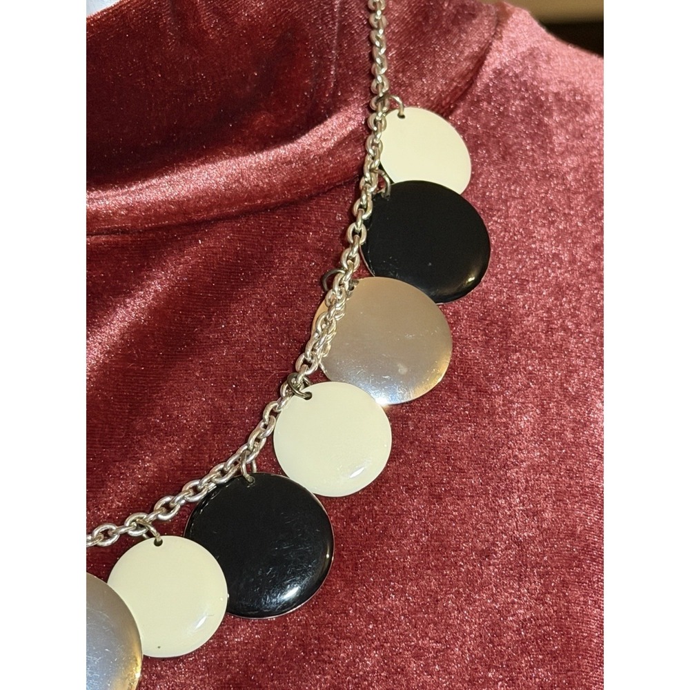 Black And Créame Chain Necklace